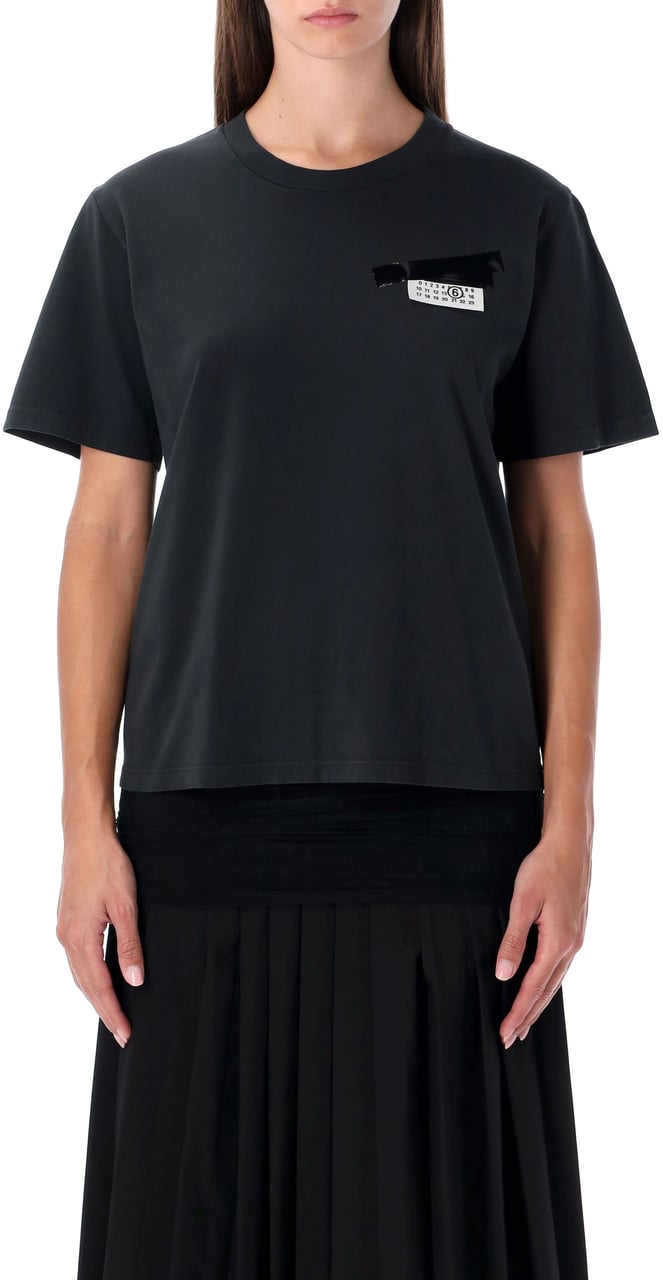 MM6 Maison Margiela Pleated Midi Skirt - Dress Nero Zwart