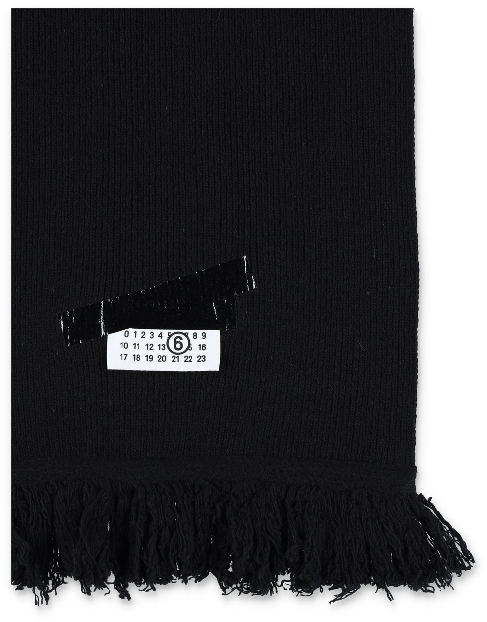 MM6 Maison Margiela Scarf Etiquette Tape Nero Zwart
