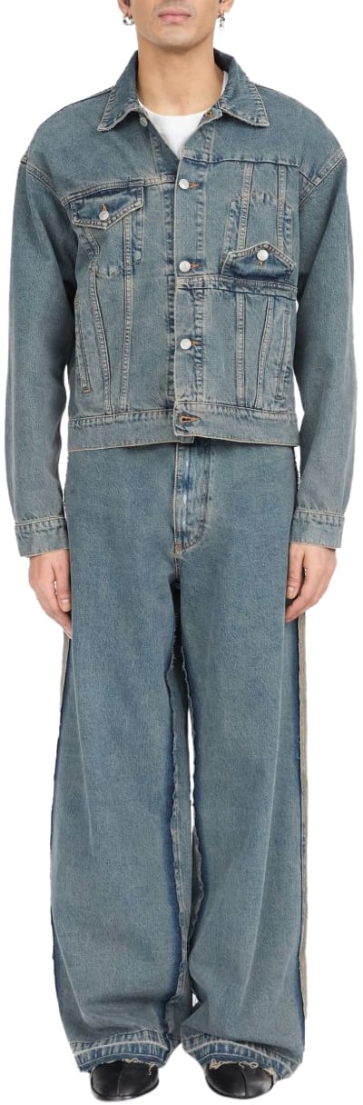 MM6 Maison Margiela Coats Clear Blue Blauw