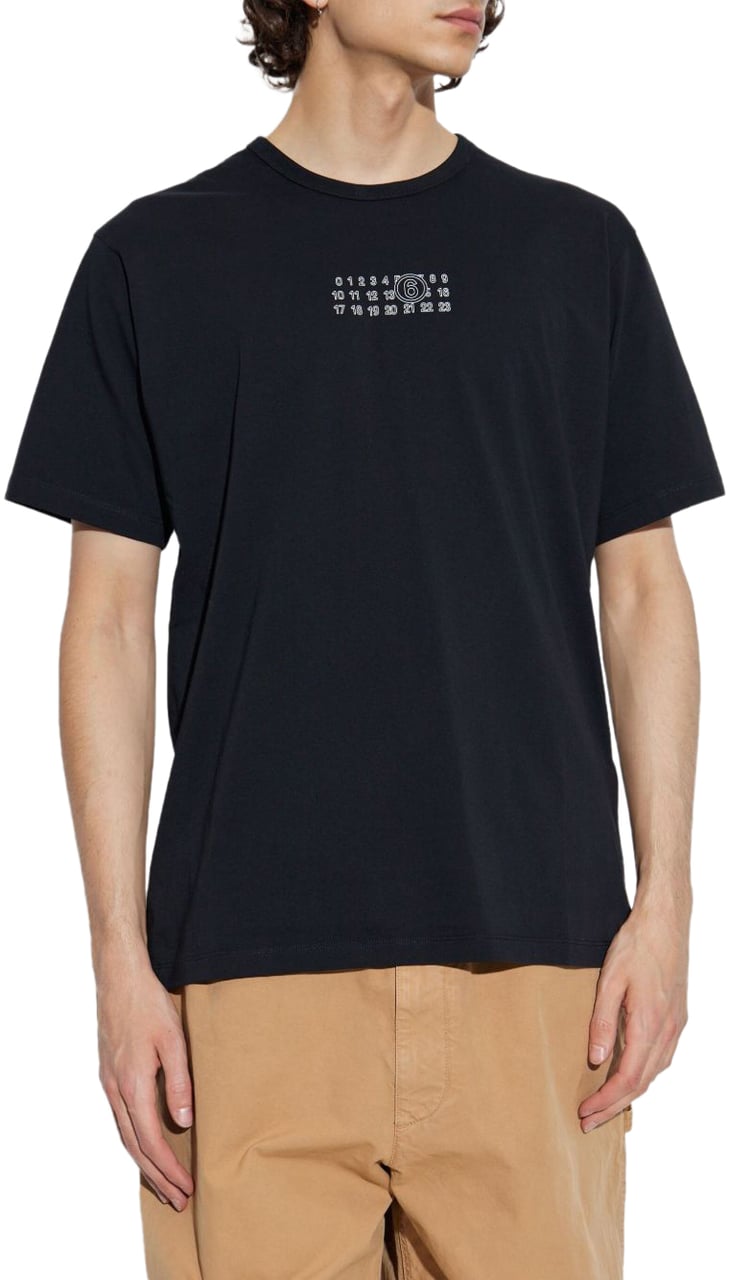MM6 Maison Margiela T-Shirts And Polos Black Zwart