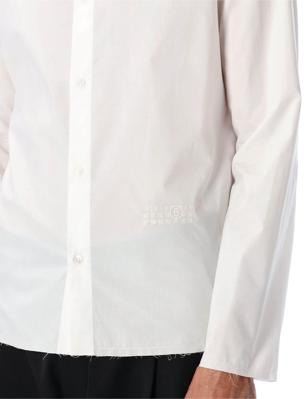 MM6 Maison Margiela Cut Shirt Bianco Wit