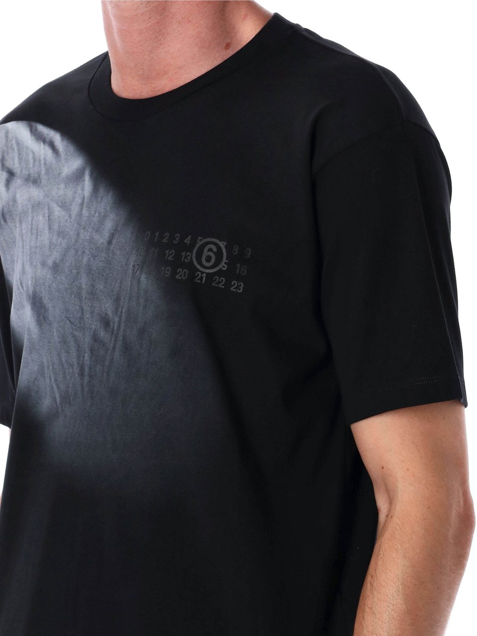 MM6 Maison Margiela Light Tee Nero Zwart