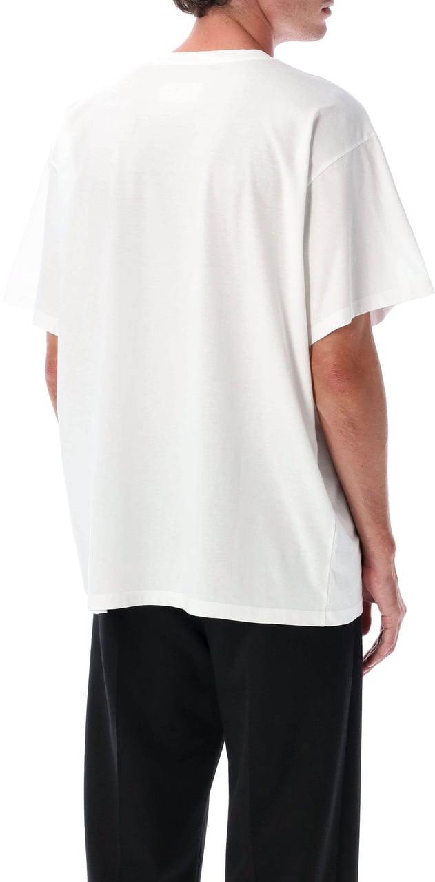 MM6 Maison Margiela Tape Logo Tee Bianco Wit