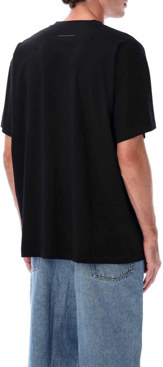 MM6 Maison Margiela Tape Logo Tee Nero Zwart