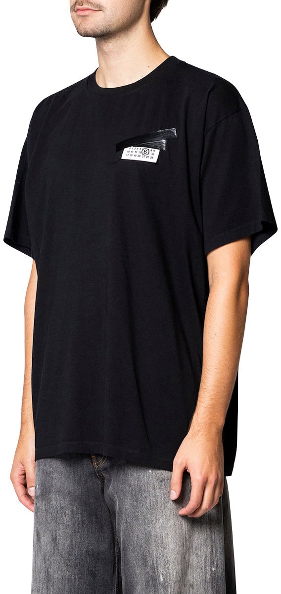 MM6 Maison Margiela TROMPE L'OEIL T-SHIRT BLACK Zwart