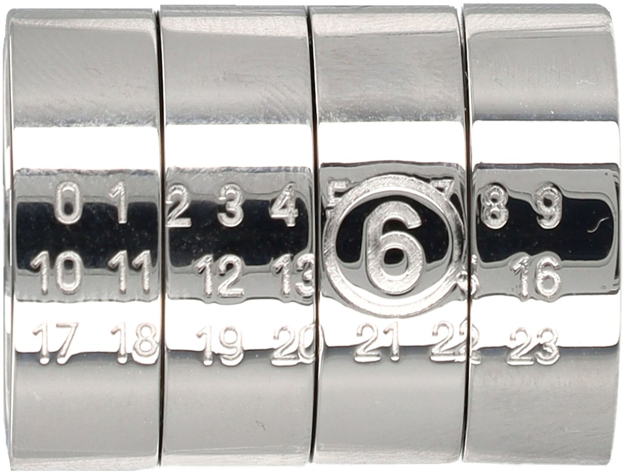 MM6 Maison Margiela 4 Ring Argento Zilver