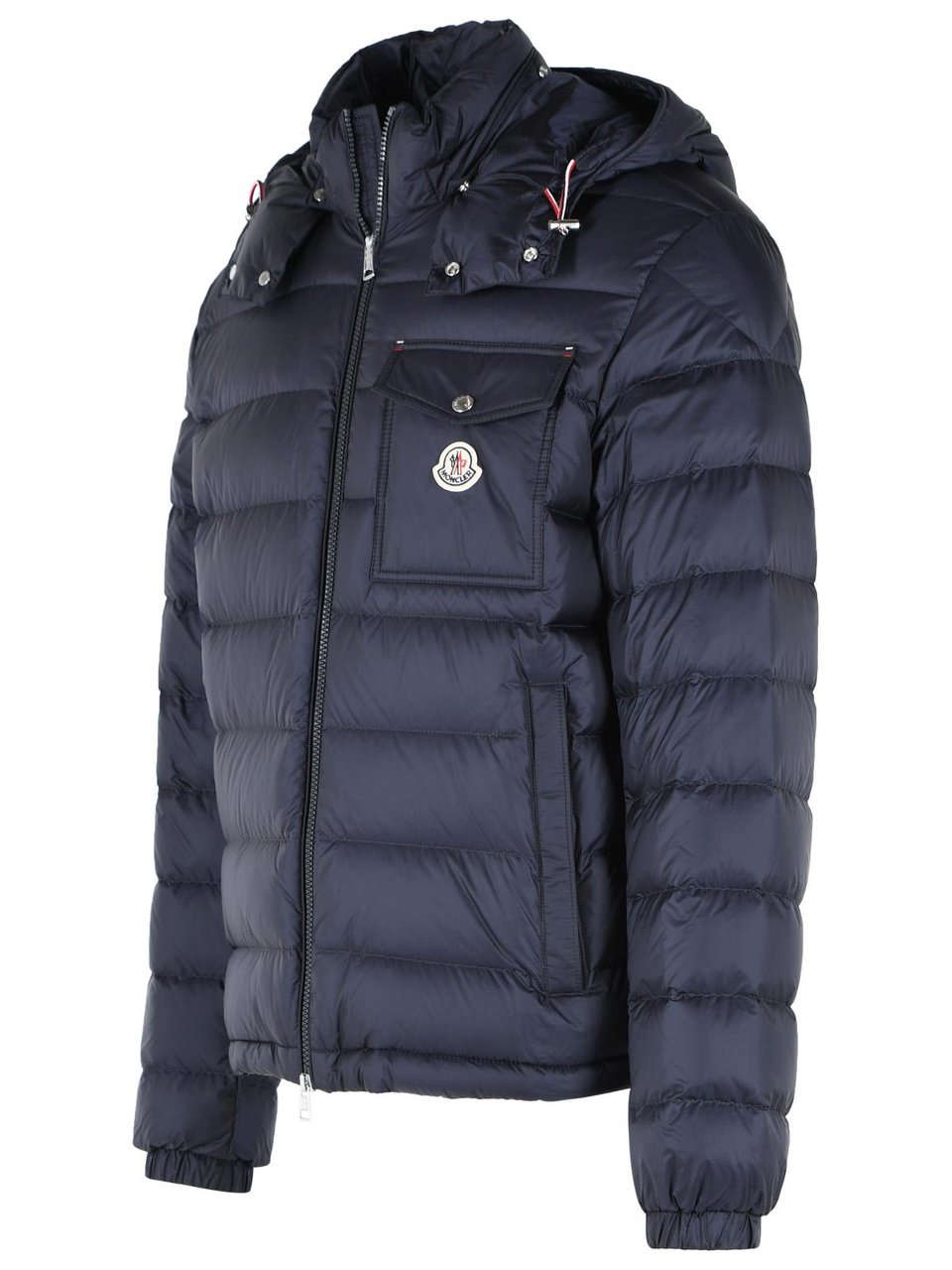 Moncler 'Verith' Blue Polyamide Down Jacket Grijs