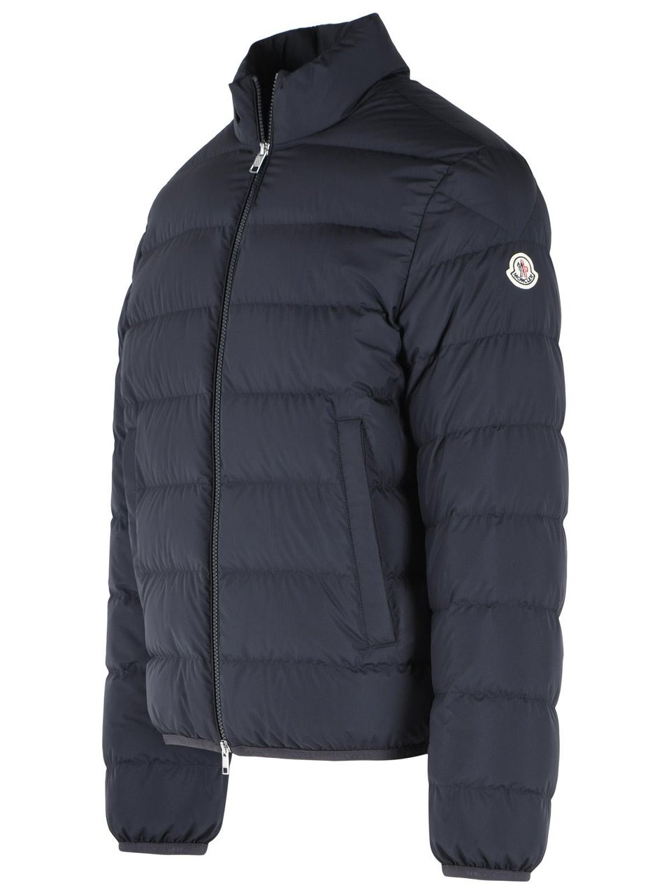 Moncler 'Baudinet' Blue Polyester Down Jacket Zwart