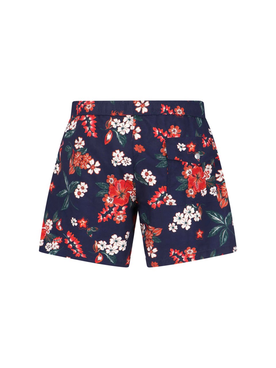 Moncler Blue All-Over Floral Pattern Swim Shorts Blauw