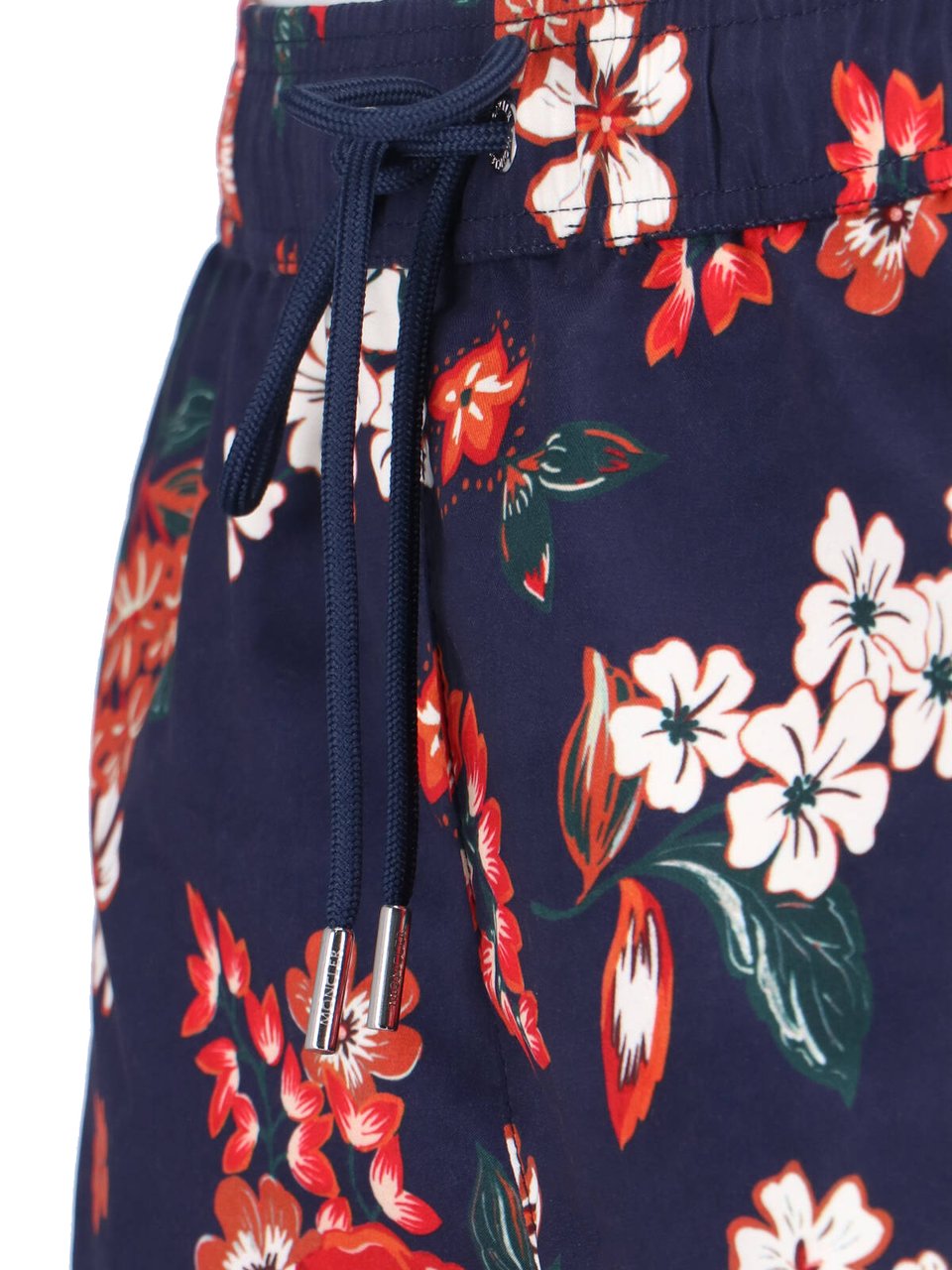 Moncler Blue All-Over Floral Pattern Swim Shorts Blauw
