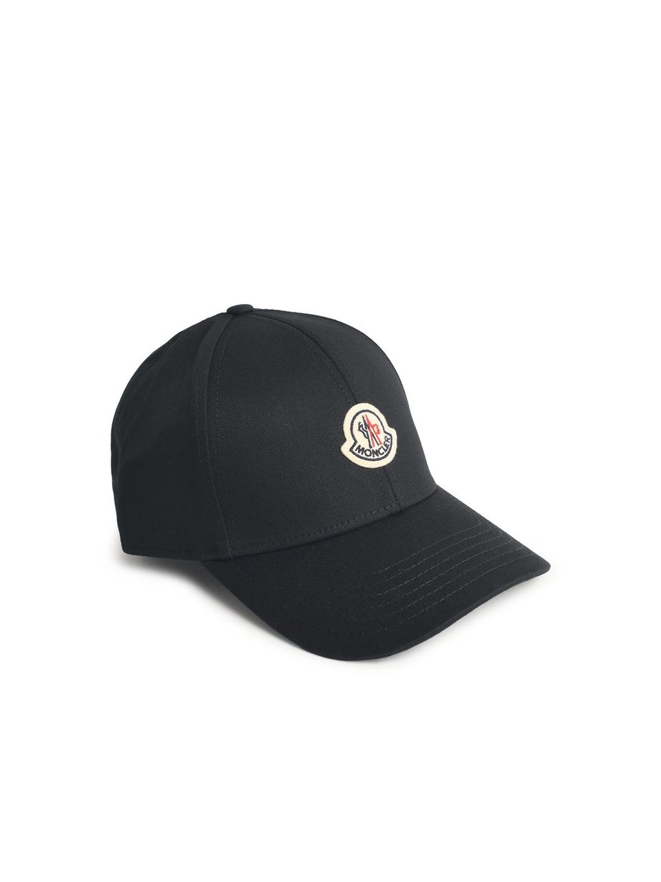 Moncler Black Cotton Cap Zwart