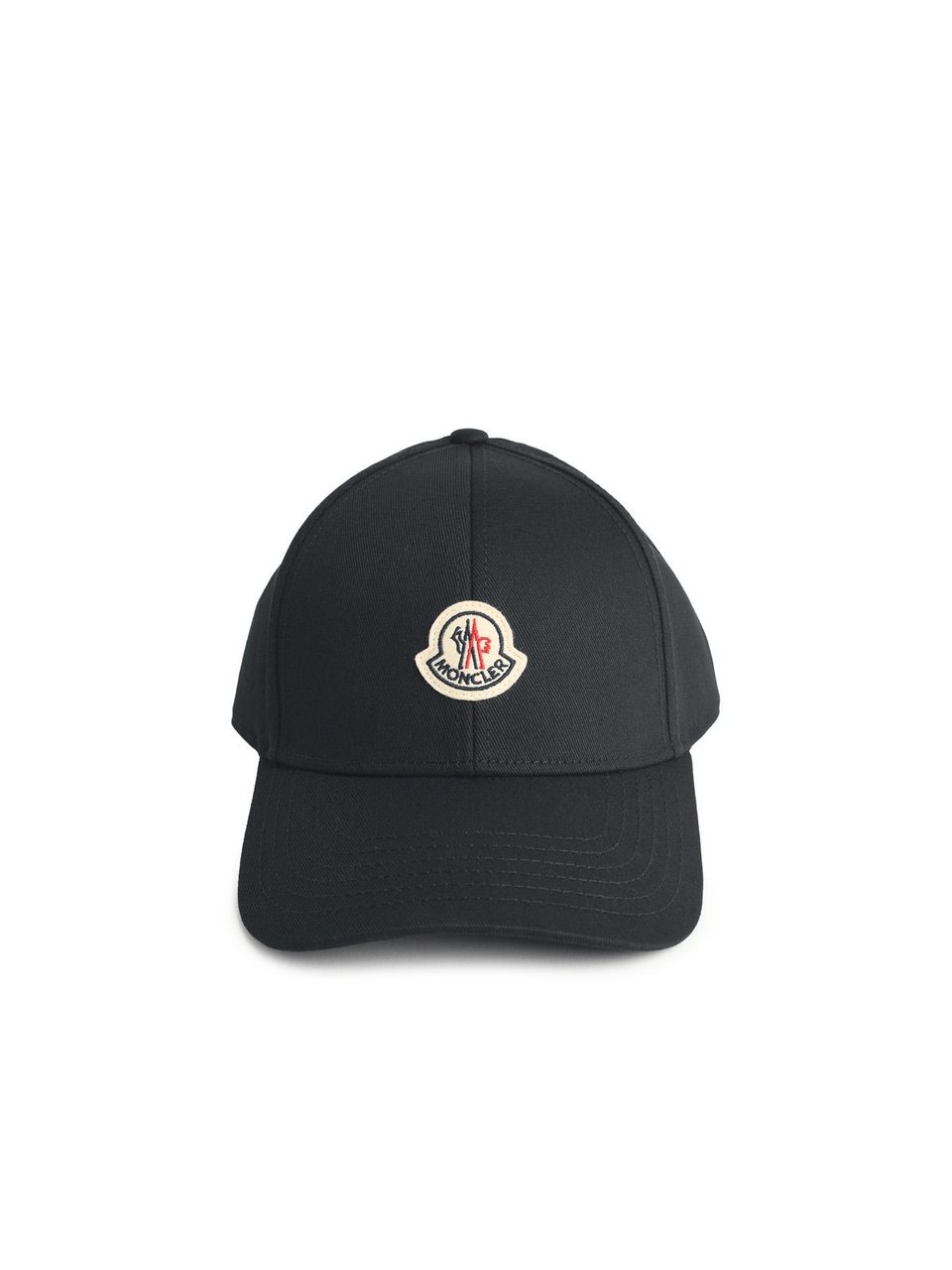 Moncler Black Cotton Cap Zwart