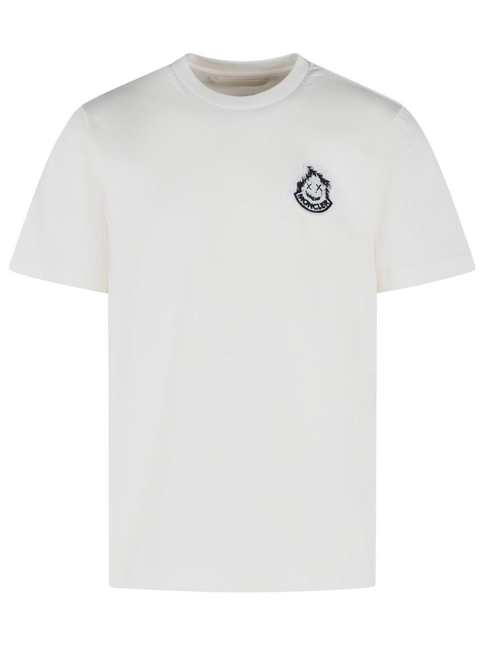 Moncler White Cotton T-Shirt Wit