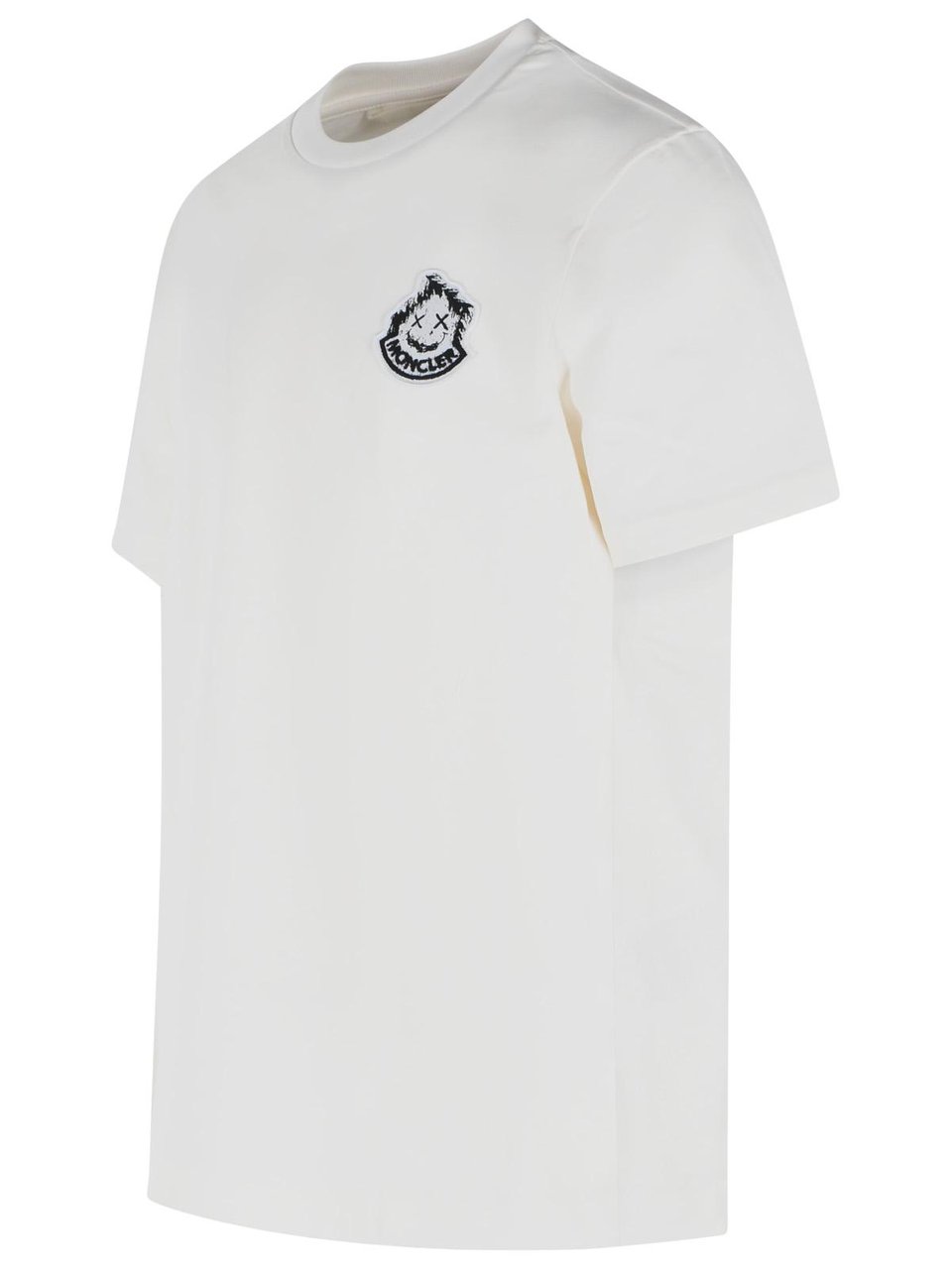 Moncler White Cotton T-Shirt Wit