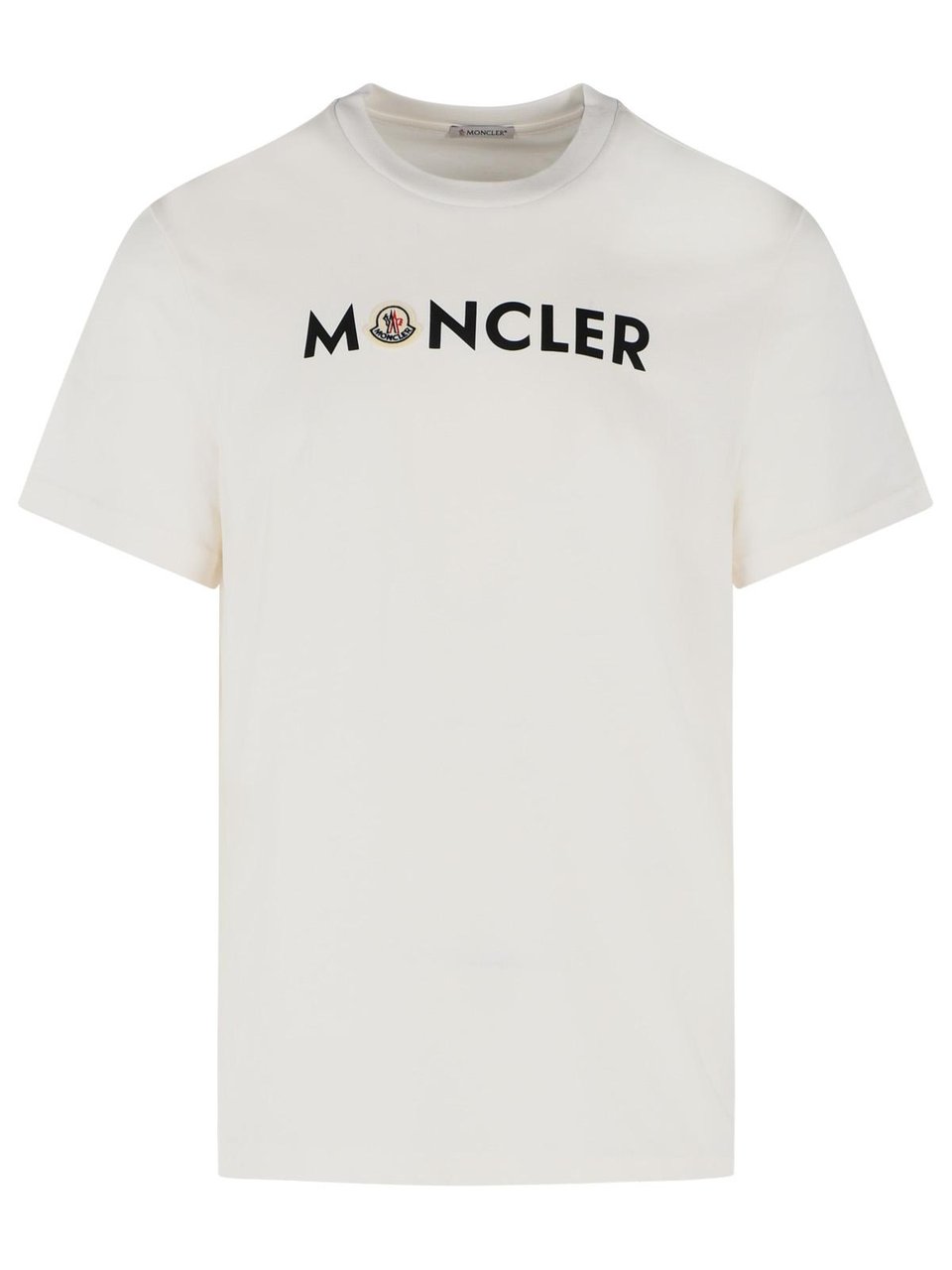 Moncler White Cotton T-Shirt Wit