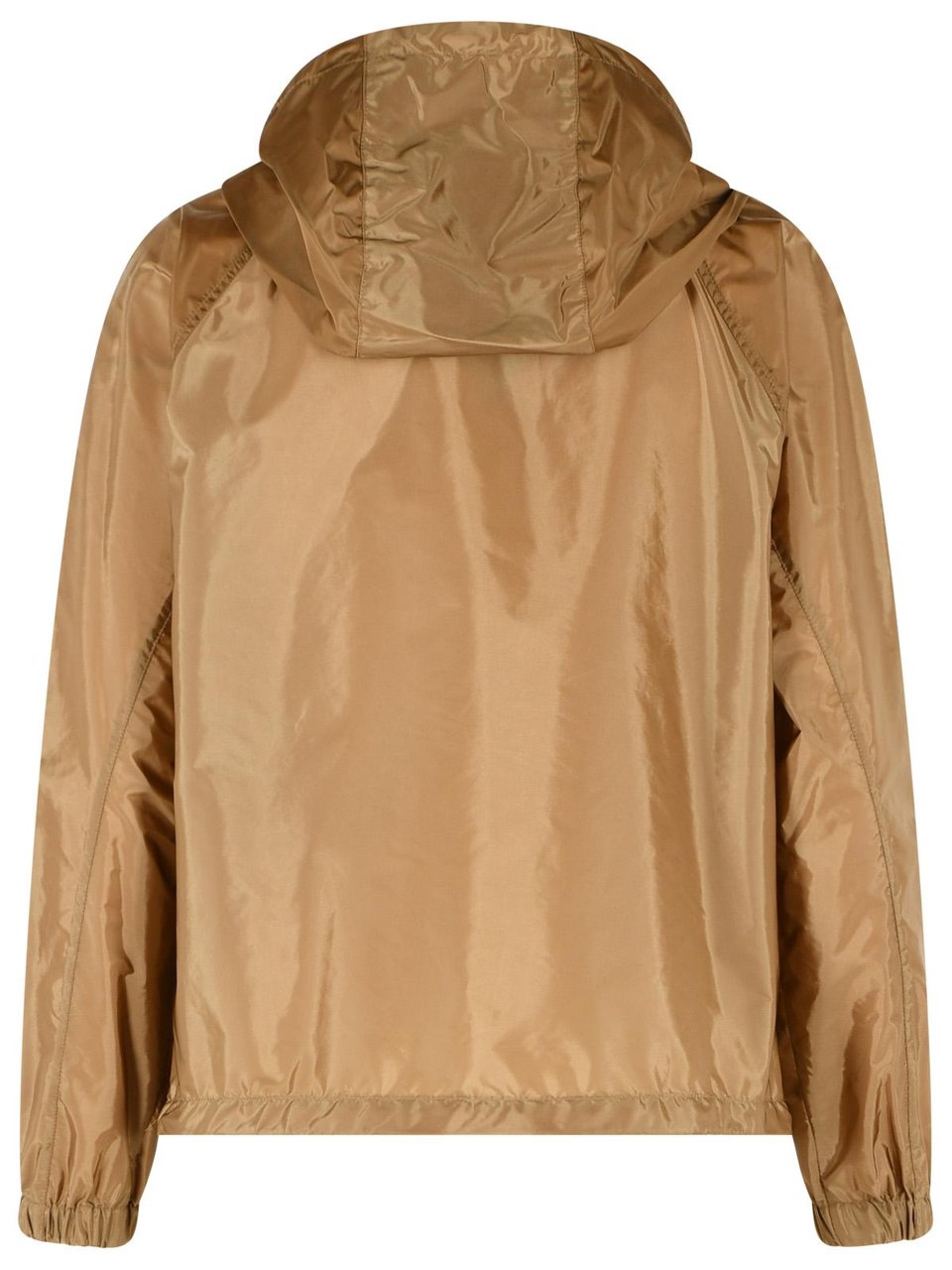 Moncler 'Coquelicot' Camel Beige Polyamide Hooded Jacket Bruin
