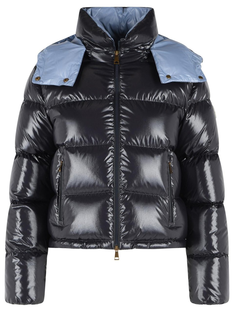 Moncler 'Niveole' Blue Polyamide Down Jacket Zwart