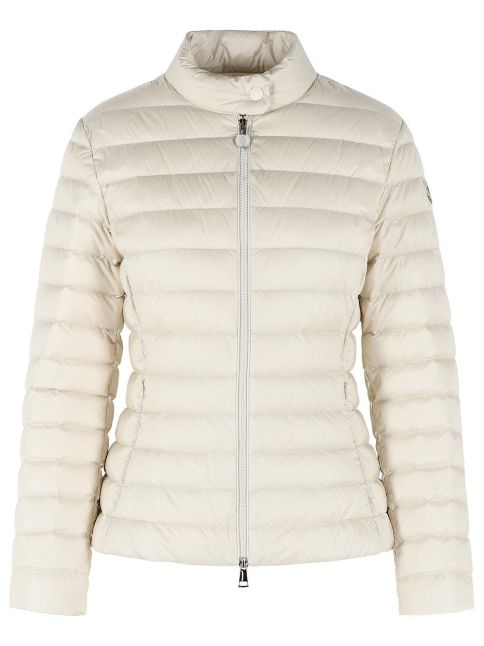 Moncler 'Igelle' Short Ivory White Polyamide Down Jacket Neutraal
