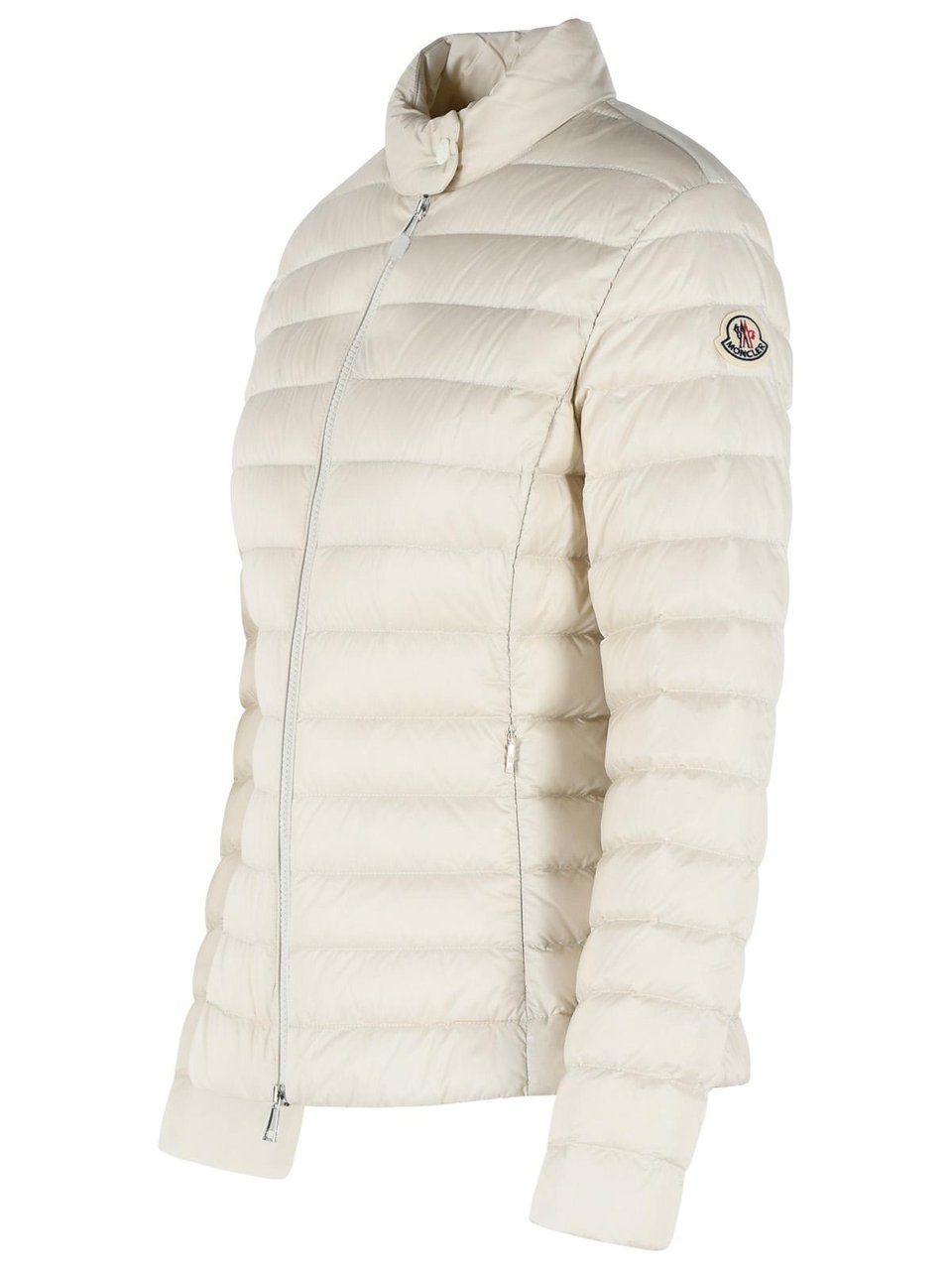 Moncler 'Igelle' Short Ivory White Polyamide Down Jacket Neutraal