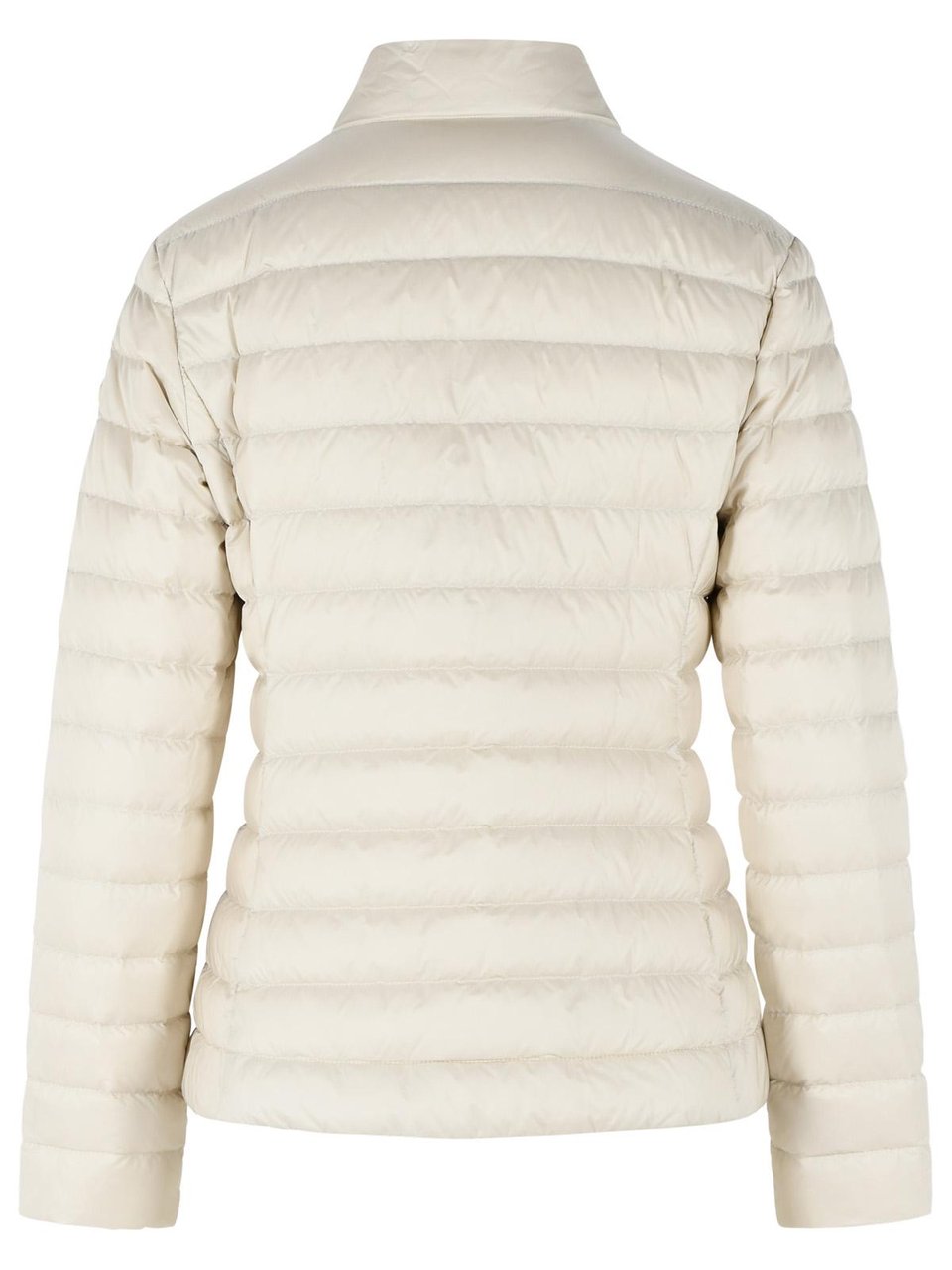 Moncler 'Igelle' Short Ivory White Polyamide Down Jacket Neutraal