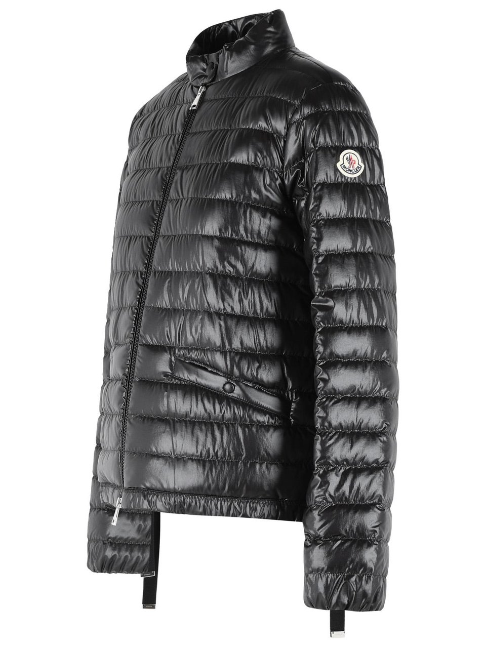 Moncler 'Azalee' Short Black Polyamide Down Jacket Zwart
