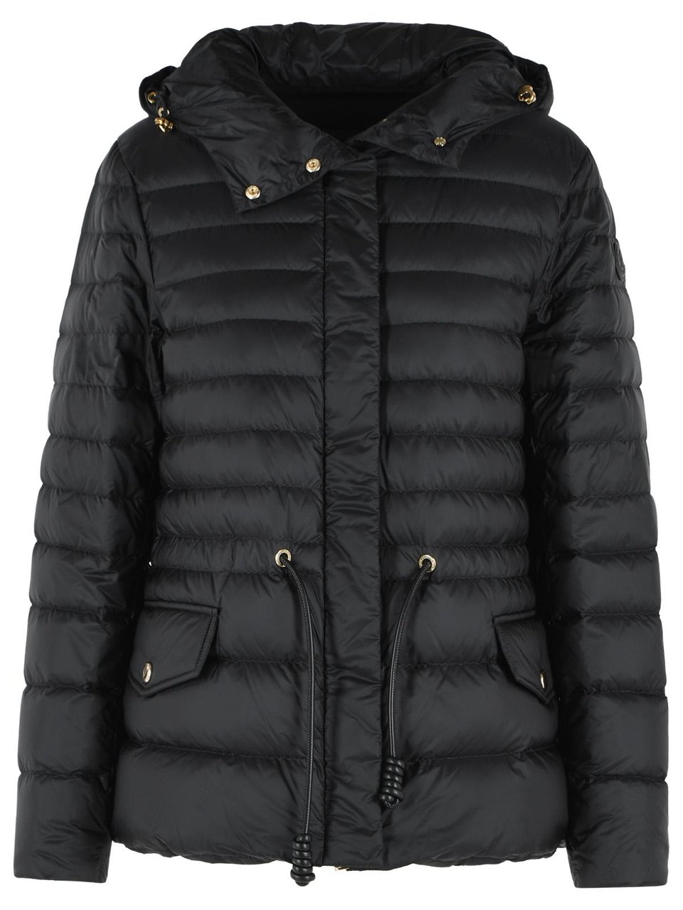 Moncler 'Raies' Black Polyamide Down Jacket Zwart