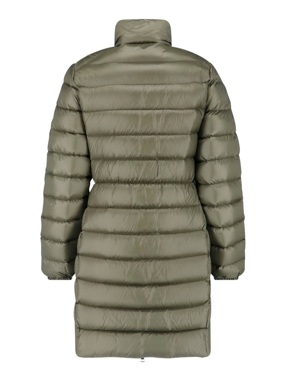 Moncler Green Genet High-Collar Padded Quilted Jacket Groen
