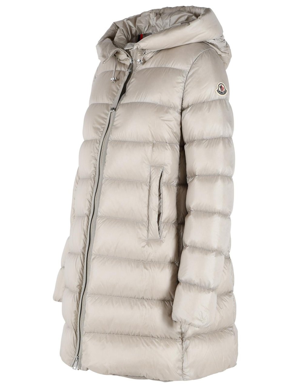 Moncler 'Suyenne' Light Beige Polyamide Down Jacket Grijs