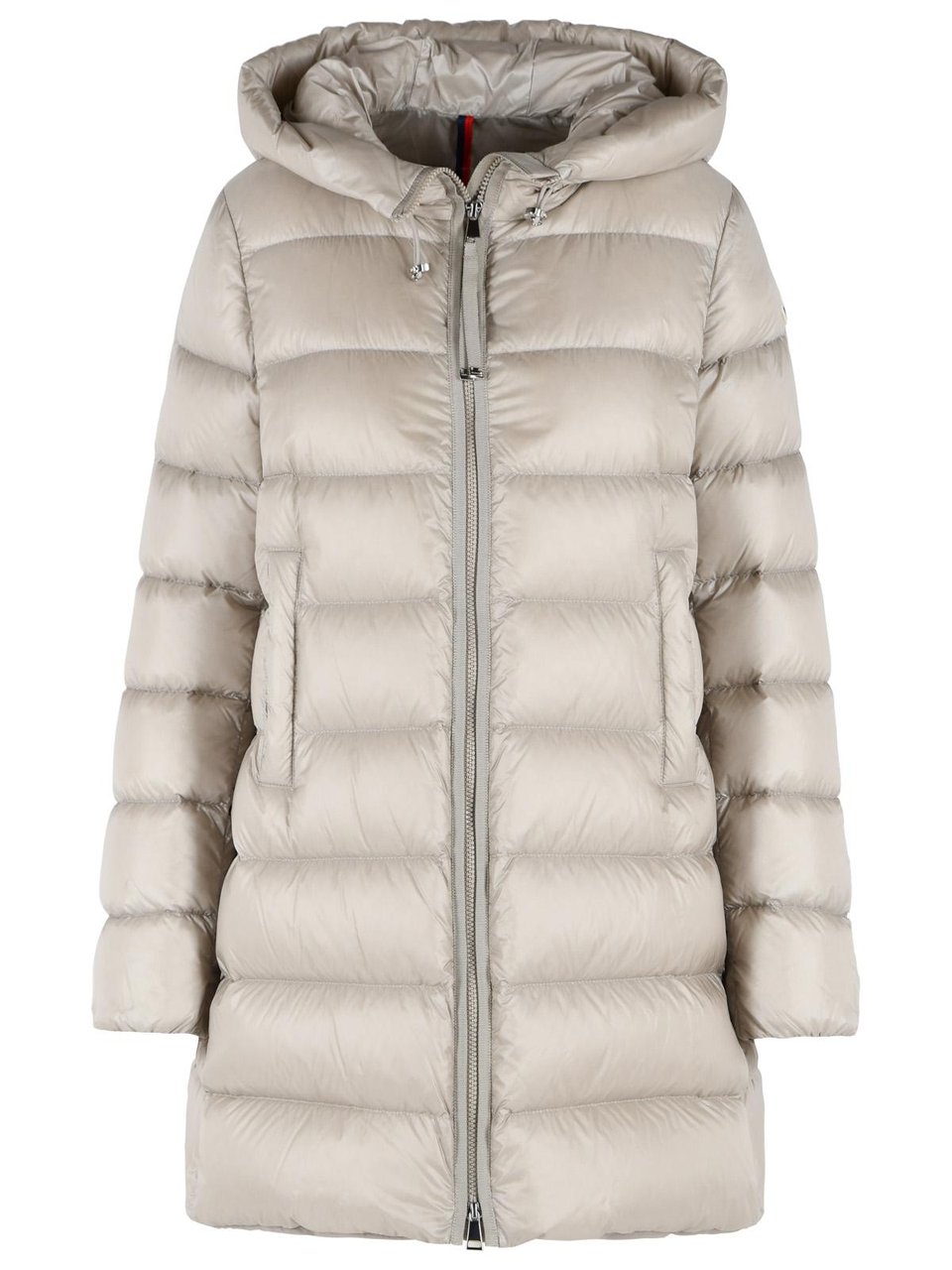 Moncler 'Suyenne' Light Beige Polyamide Down Jacket Grijs