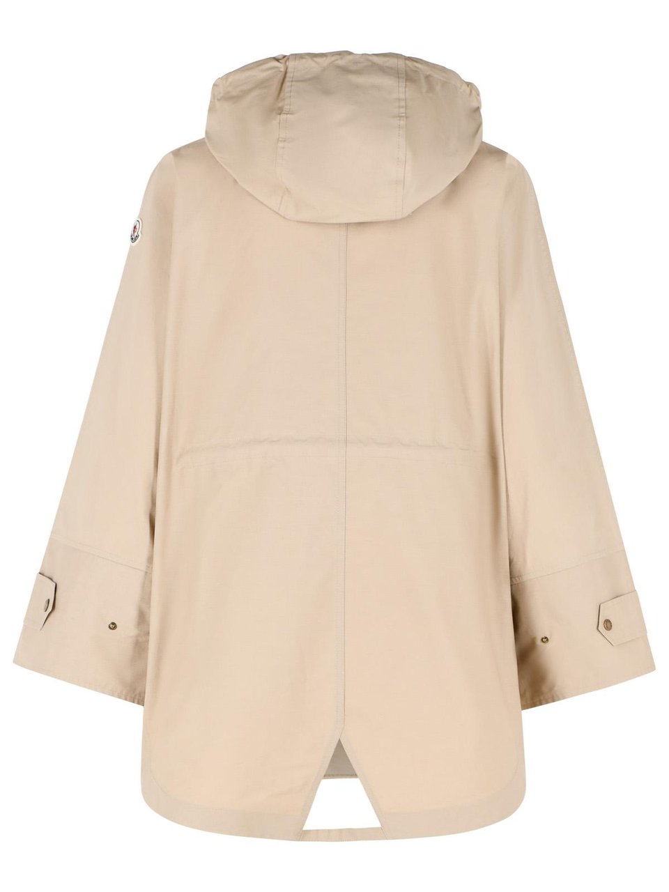 Moncler 'Bruerra' Cape In Beige Cotton Blend Neutraal