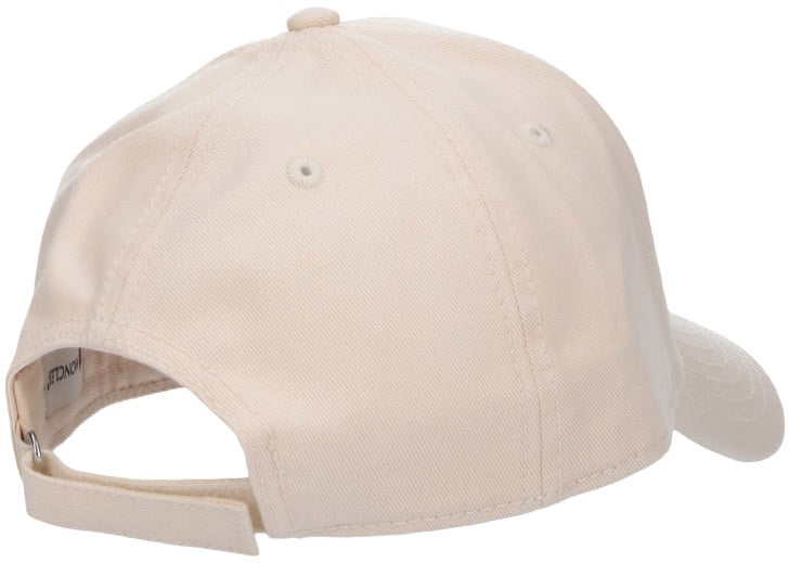 Moncler Cream Cotton Baseball Cap Multicolor Logo Neutraal