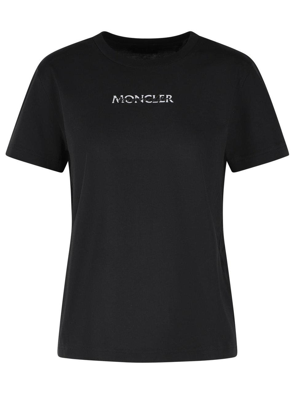 Moncler Black Cotton T-Shirt Zwart