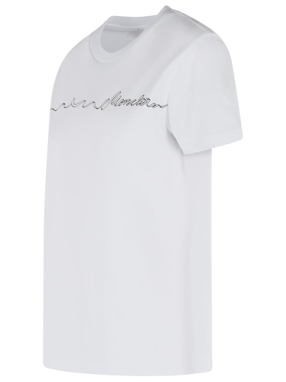 Moncler White Cotton T-Shirt Wit