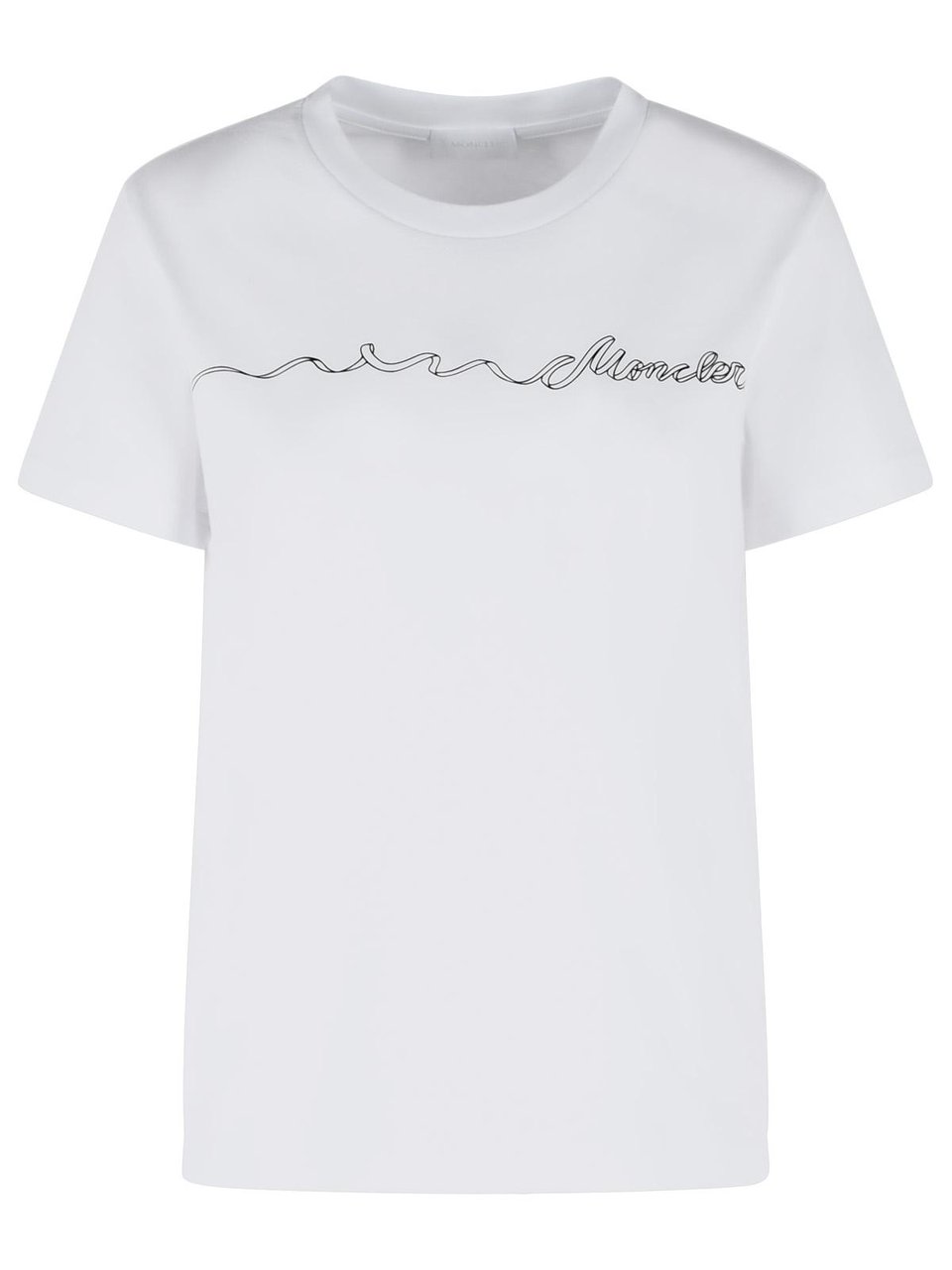 Moncler White Cotton T-Shirt Wit