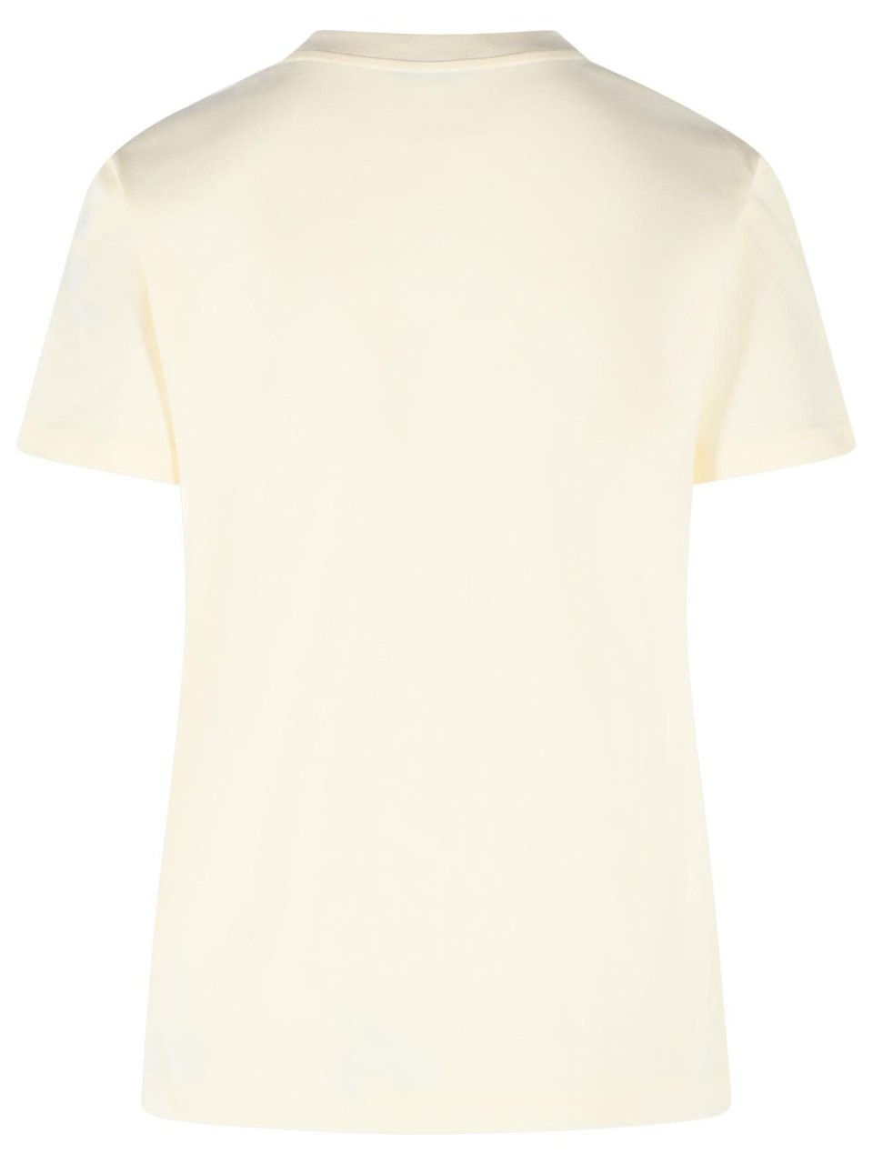 Moncler Cream Cotton T-Shirt Neutraal