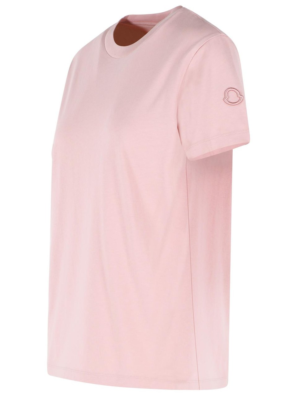 Moncler Pink Cotton T-Shirt Neutraal