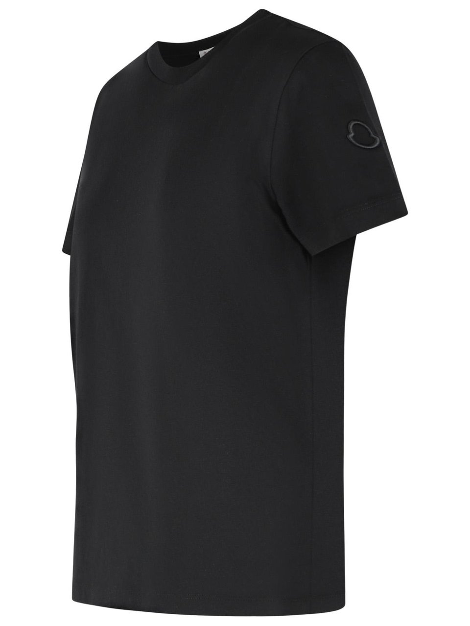 Moncler Black Cotton T-Shirt Zwart