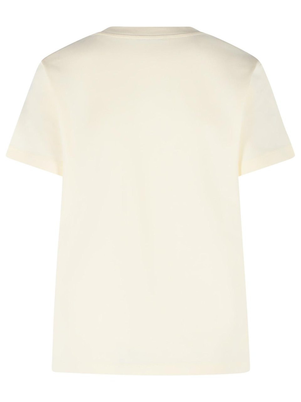 Moncler Cream Cotton T-Shirt Neutraal