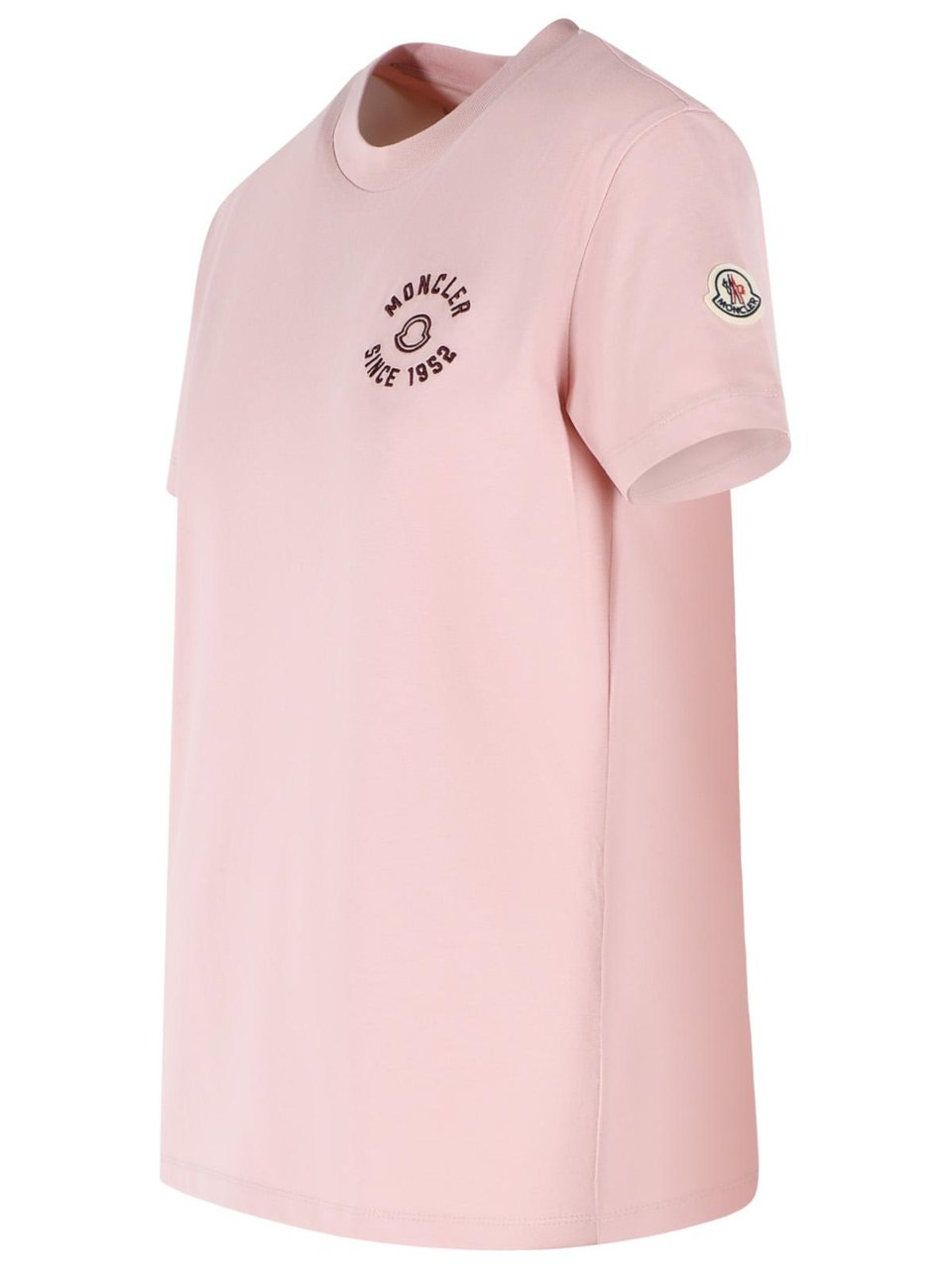 Moncler Pink Cotton T-Shirt Neutraal