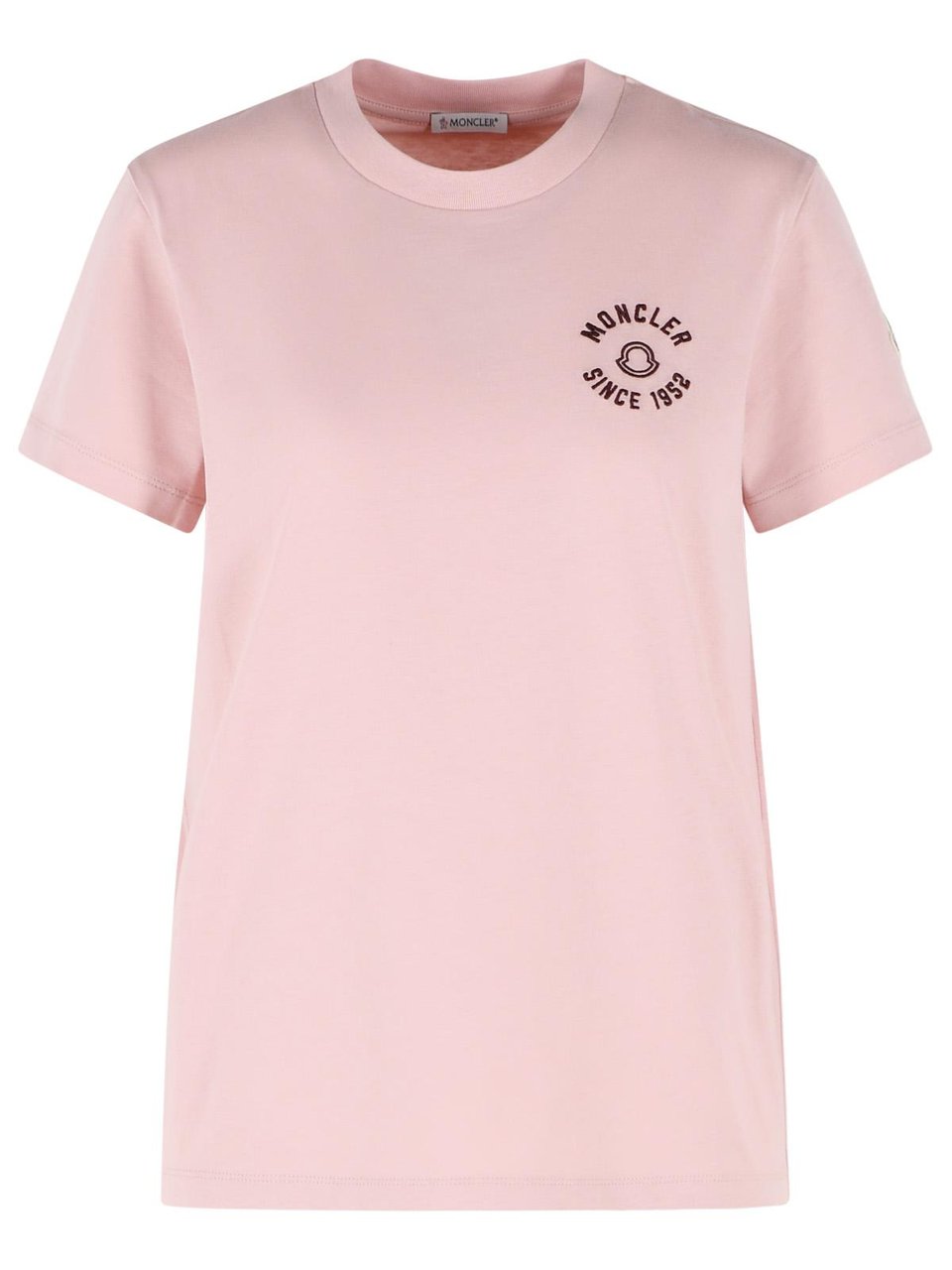 Moncler Pink Cotton T-Shirt Neutraal