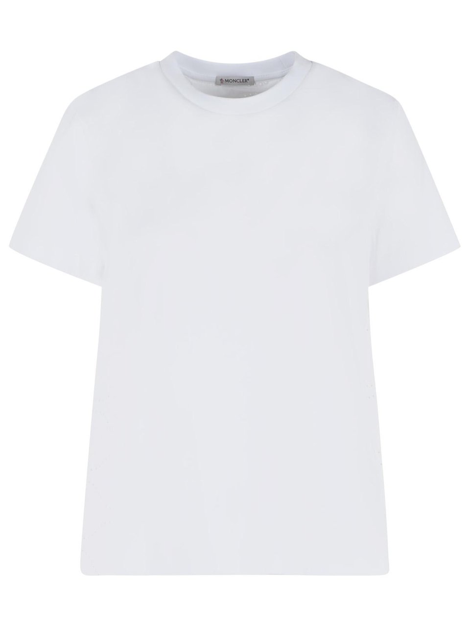 Moncler White Cotton T-Shirt Wit