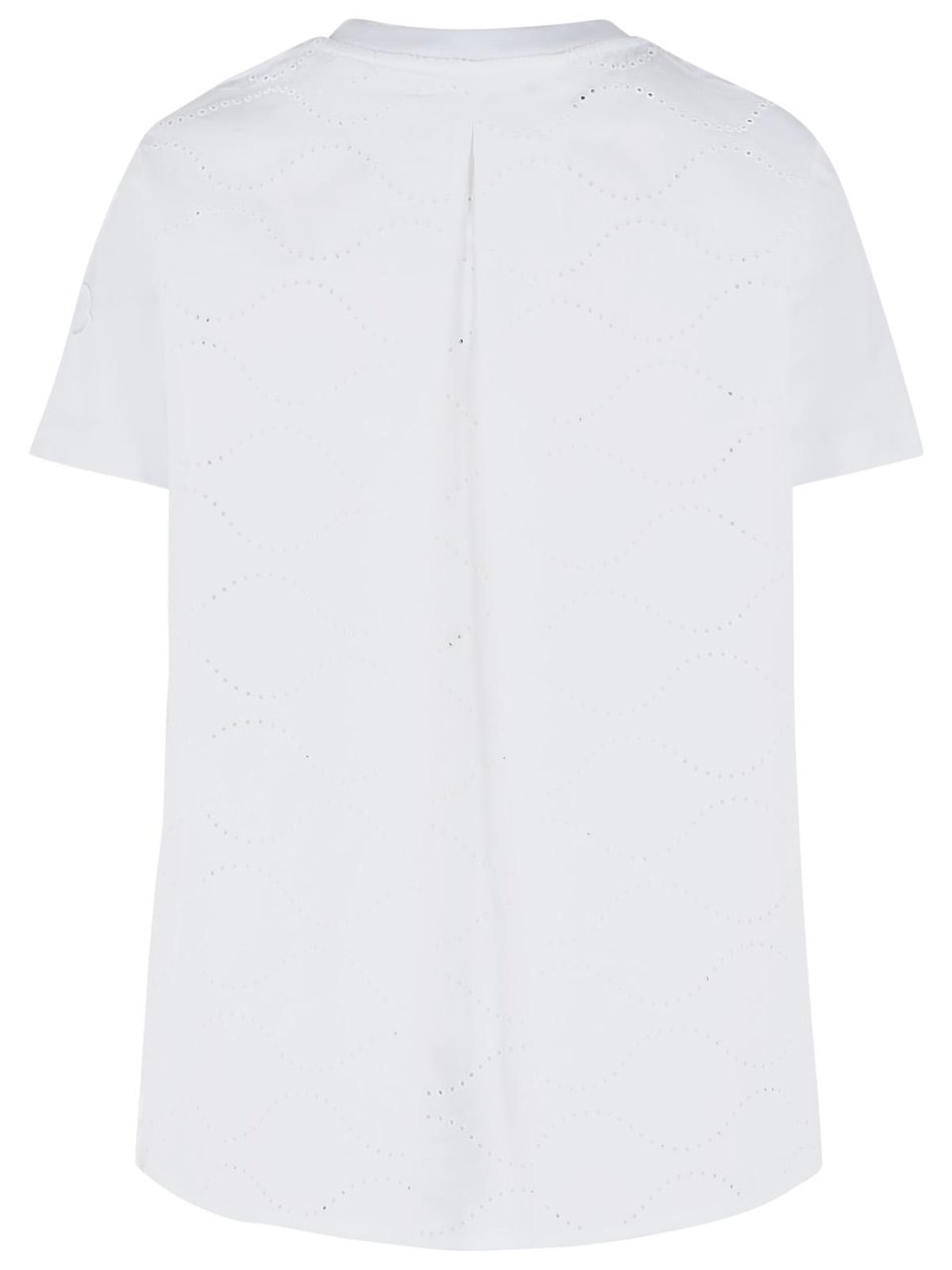 Moncler White Cotton T-Shirt Wit