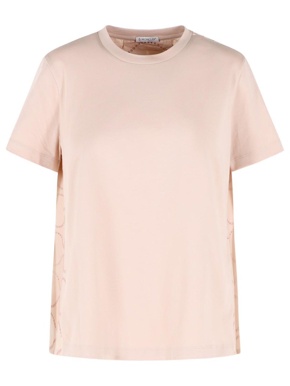 Moncler Pink Cotton T-Shirt Neutraal