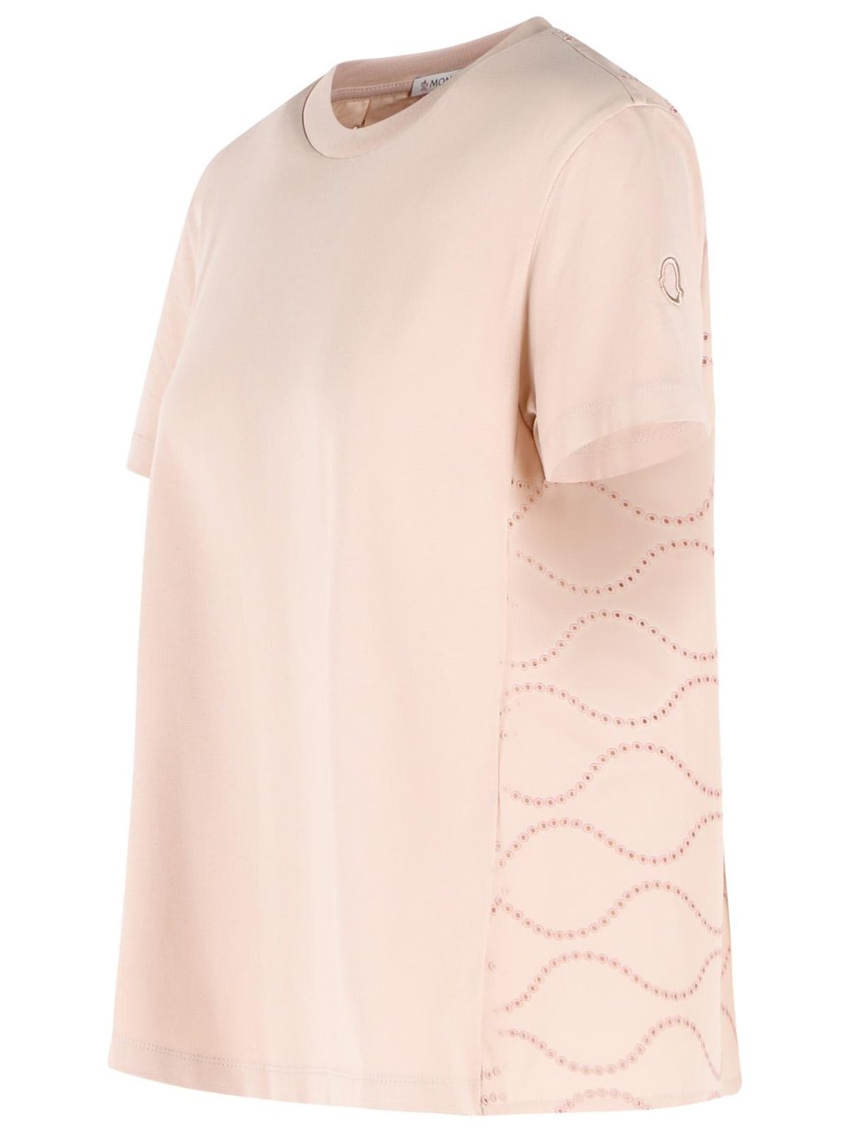 Moncler Pink Cotton T-Shirt Neutraal