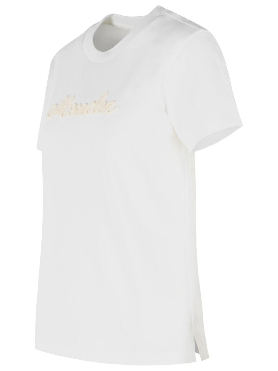 Moncler White Cotton T-Shirt Wit