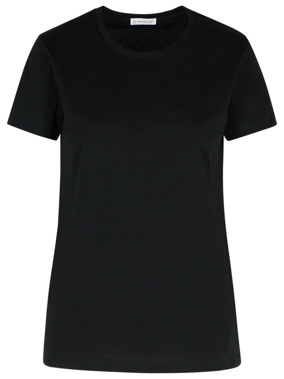 Moncler Black Cotton T-Shirt Zwart