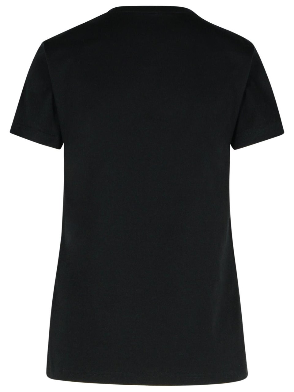 Moncler Black Cotton T-Shirt Zwart