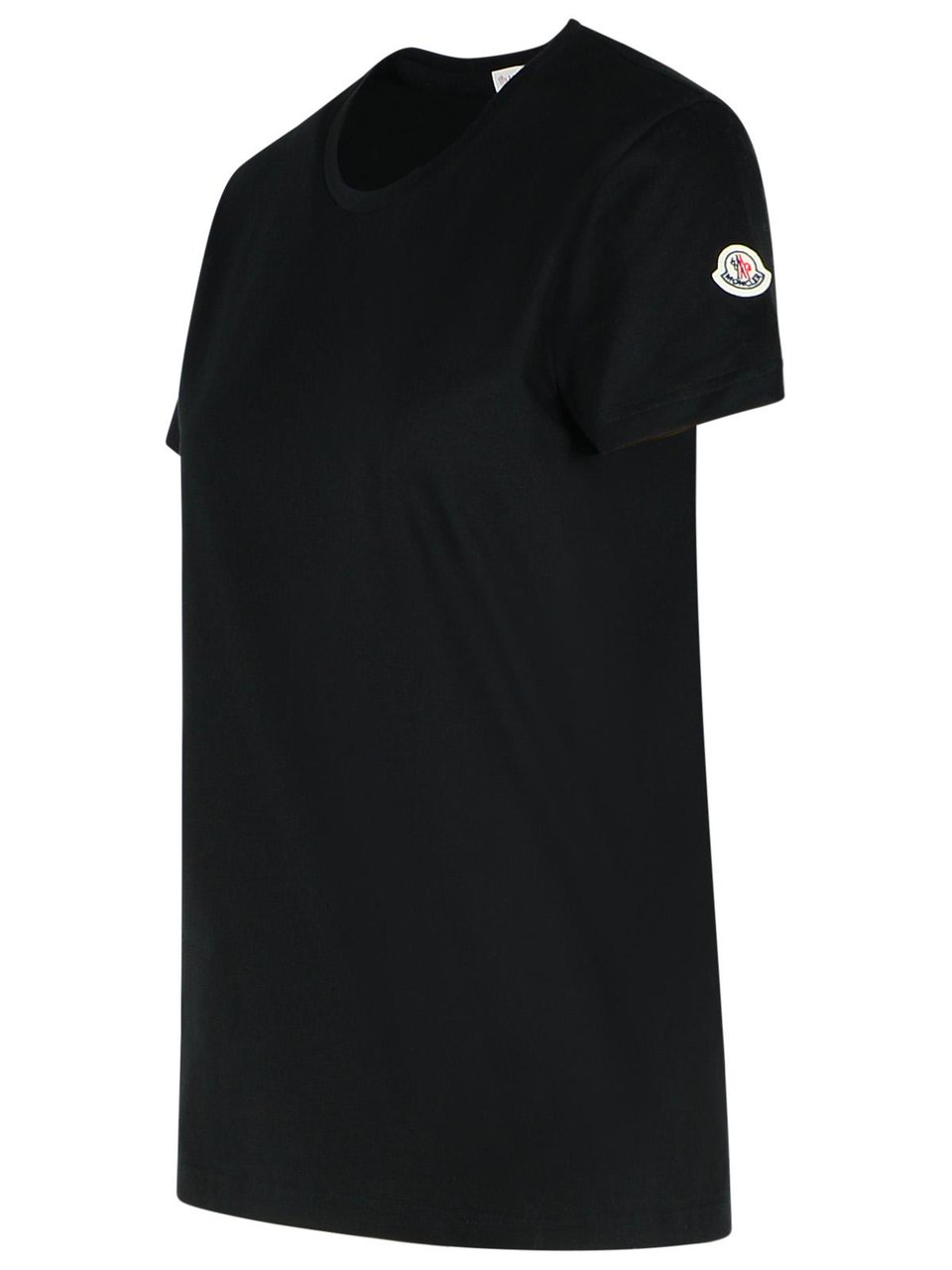 Moncler Black Cotton T-Shirt Zwart