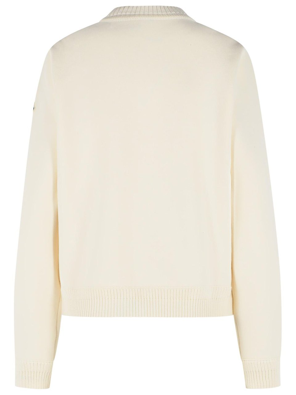 Moncler 'Tricot' Cream Cotton Cardigan Neutraal