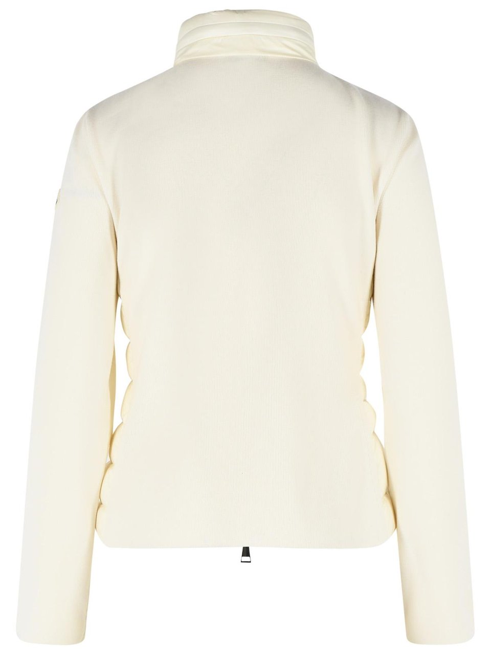 Moncler Padded Virgin Wool Cardigan With Ivory White Zip Wit